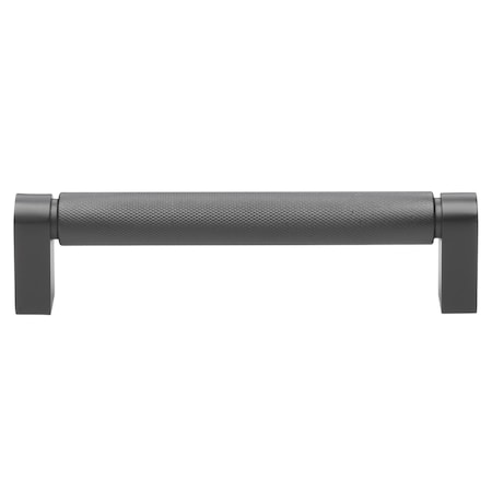 Gliderite Hardware 5-1/16 in. Center to Center Knurled Bar Pull Matte Black 4788-128-MB-1